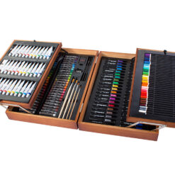 Kunstikomplekt puidust kohvris Soodukas.Com