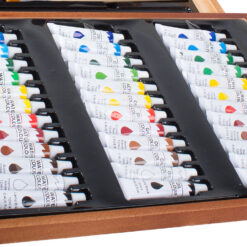 Kunstikomplekt puidust kohvris Soodukas.Com