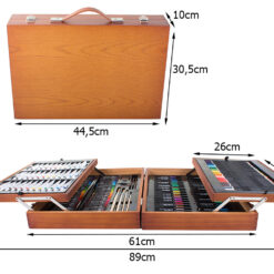 Kunstikomplekt puidust kohvris Soodukas.Com