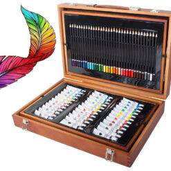 Kunstikomplekt puidust kohvris Soodukas.Com