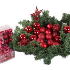 Punased jõulukuulid ja täht Soodukas.Com