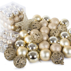 Kuldsed jõulukuulid komplektis Soodukas.Com