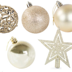 Kuldsed jõulukuulid komplektis Soodukas.Com