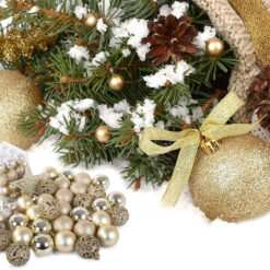 Kuldsed jõulukuulid komplektis Soodukas.Com