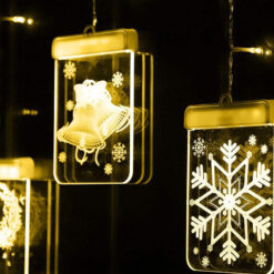 Witraż led 3d na okno ozdoba lampki świąteczne Soodukas.Com