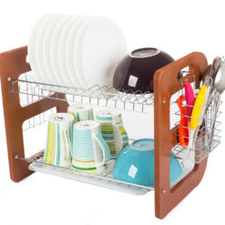 Kahekihiline puidust nõudekuivatusrest Soodukas.Com