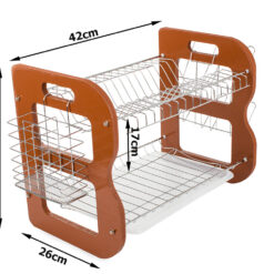 Kahekihiline puidust nõudekuivatusrest Soodukas.Com