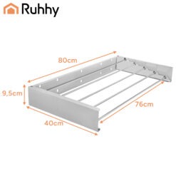Seinale kinnitatav kokkupandav pesukuivatusrest 80cm Soodukas.Com
