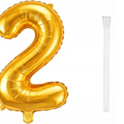 Numbriga õhupall 66cm - nr 2, kuldne Soodukas.Com