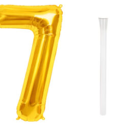 Numbriga õhupall 66cm - nr 7, kuldne Soodukas.Com