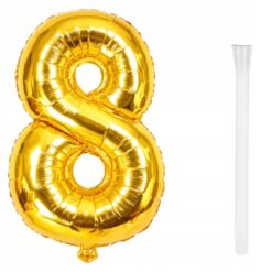 Numbriga õhupall 66cm - nr 8, kuldne Soodukas.Com