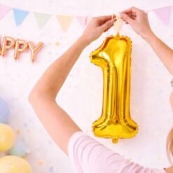 Numbriga õhupall 66cm - nr 1, kuldne Soodukas.Com