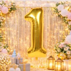 Numbriga õhupall 66cm - nr 1, kuldne Soodukas.Com