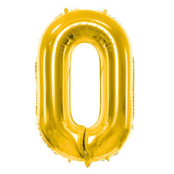 Numbriga õhupall 66cm - nr 0, kuldne Soodukas.Com