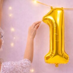 Numbriga õhupall 66cm - nr 1, kuldne Soodukas.Com