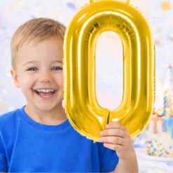 Numbriga õhupall 66cm - nr 0, kuldne Soodukas.Com