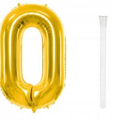 Numbriga õhupall 66cm - nr 0, kuldne Soodukas.Com