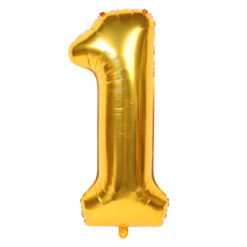 Numbriga õhupall 66cm - nr 1, kuldne Soodukas.Com