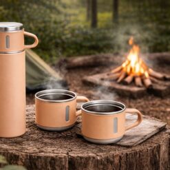 Roostevabast terasest termos 400ml + 3 tassi Soodukas.Com