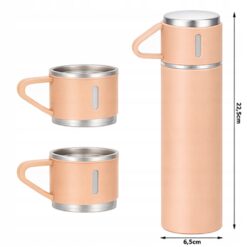 Roostevabast terasest termos 400ml + 3 tassi Soodukas.Com