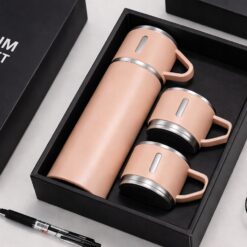 Roostevabast terasest termos 400ml + 3 tassi Soodukas.Com