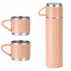 Roostevabast terasest termos 400ml + 3 tassi Soodukas.Com