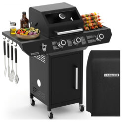 Gaasigrill 2+1 põletiga, malmresti ja külgpõletiga