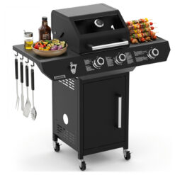 Gaasigrill 2+1 põletiga, malmresti ja külgpõletiga Soodukas.Com
