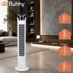 Alternative view of Vaikne tornventilaator puldi ja LED-ekraaniga