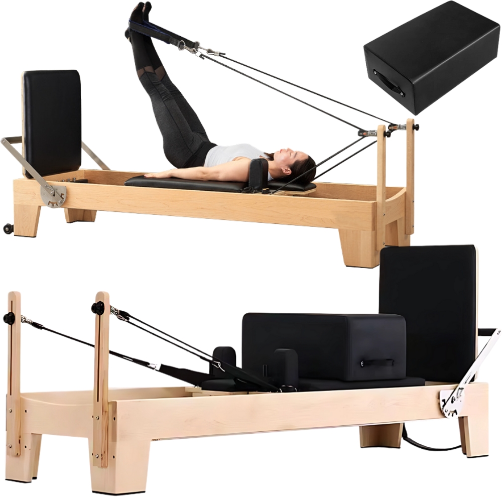 Pilates reformer treeningvoodi reguleeritava takistuse ja puidust raamiga – Soodukas.Com Pilates reformer treeningvoodi reguleeritava takistuse ja puidust raamiga