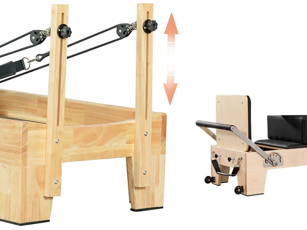 Pilates reformer treeningvoodi reguleeritava takistuse ja puidust raamiga – Soodukas.Com Pilates reformer treeningvoodi reguleeritava takistuse ja puidust raamiga - Image 9