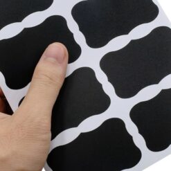 Isekleepuvad vürtsipurgi etiketid 192 tk, mustad + valge kriidimarker Soodukas.Com