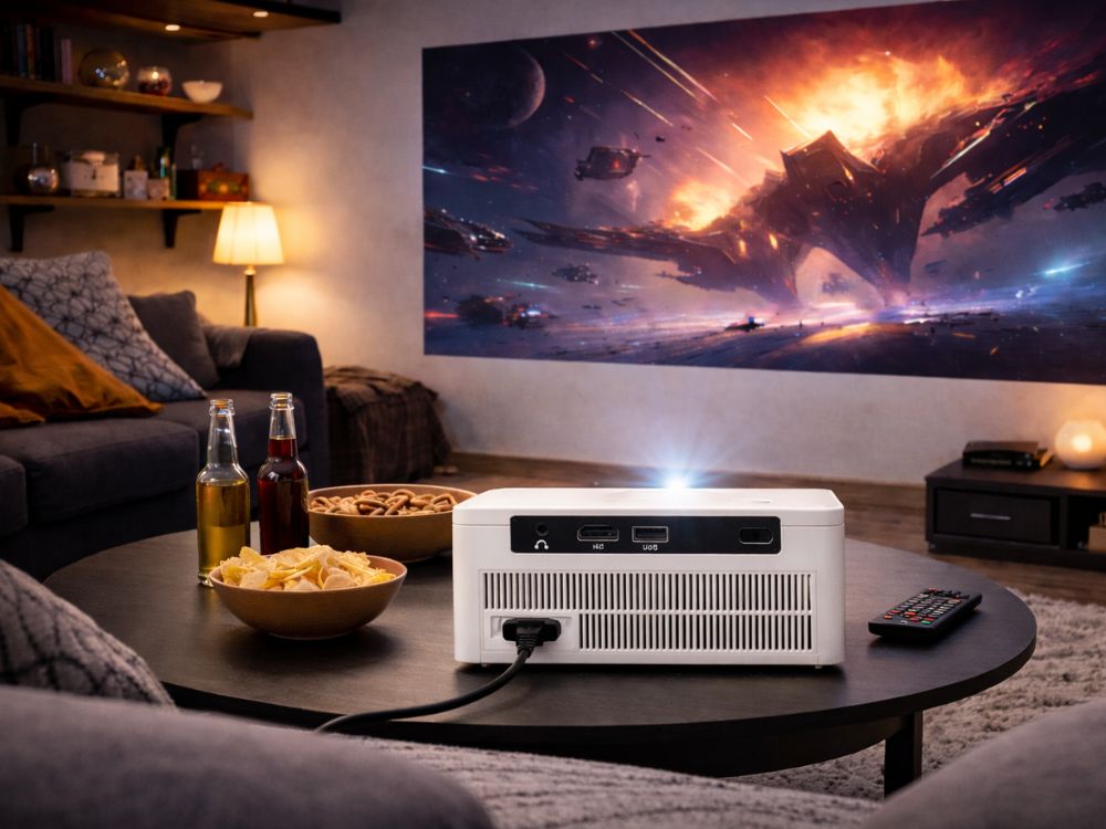 Kompaktne nutiprojektor Android TV, WiFi, Bluetoothi ja kuni 120″ pildiga – Soodukas.Com Kompaktne nutiprojektor Android TV, WiFi, Bluetoothi ja kuni 120″ pildiga - Image 5