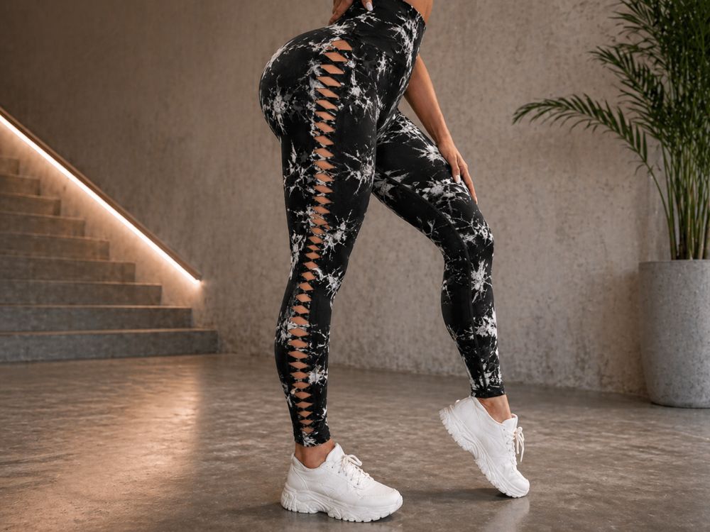 Marmormustrilised push-up retuusid S/M – Soodukas.Com Marmormustrilised push-up retuusid S/M - Image 2