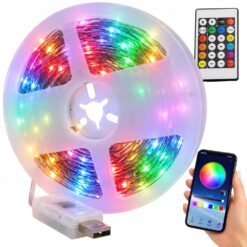 Veekindel 10m RGB LED valguskett puldi ja rakendusega